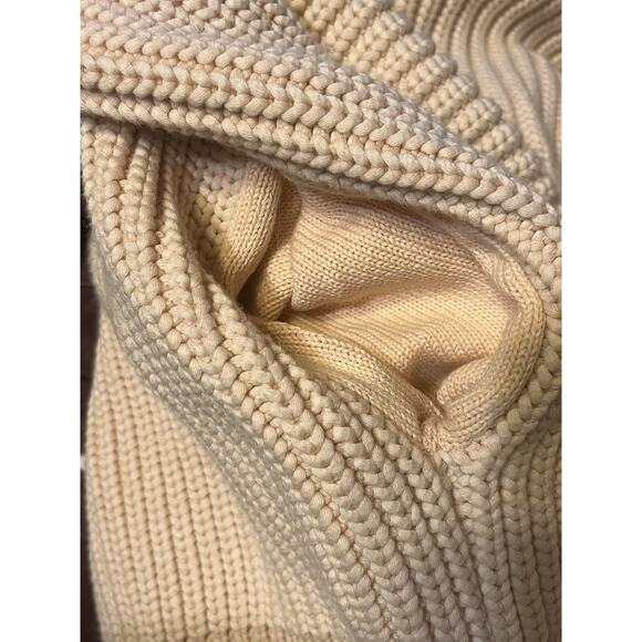 Demylee Cotton Sweater •L•Pullover Chunky Knit Crew Neck Oversized Drop Shoulder - Picture 8 of 9